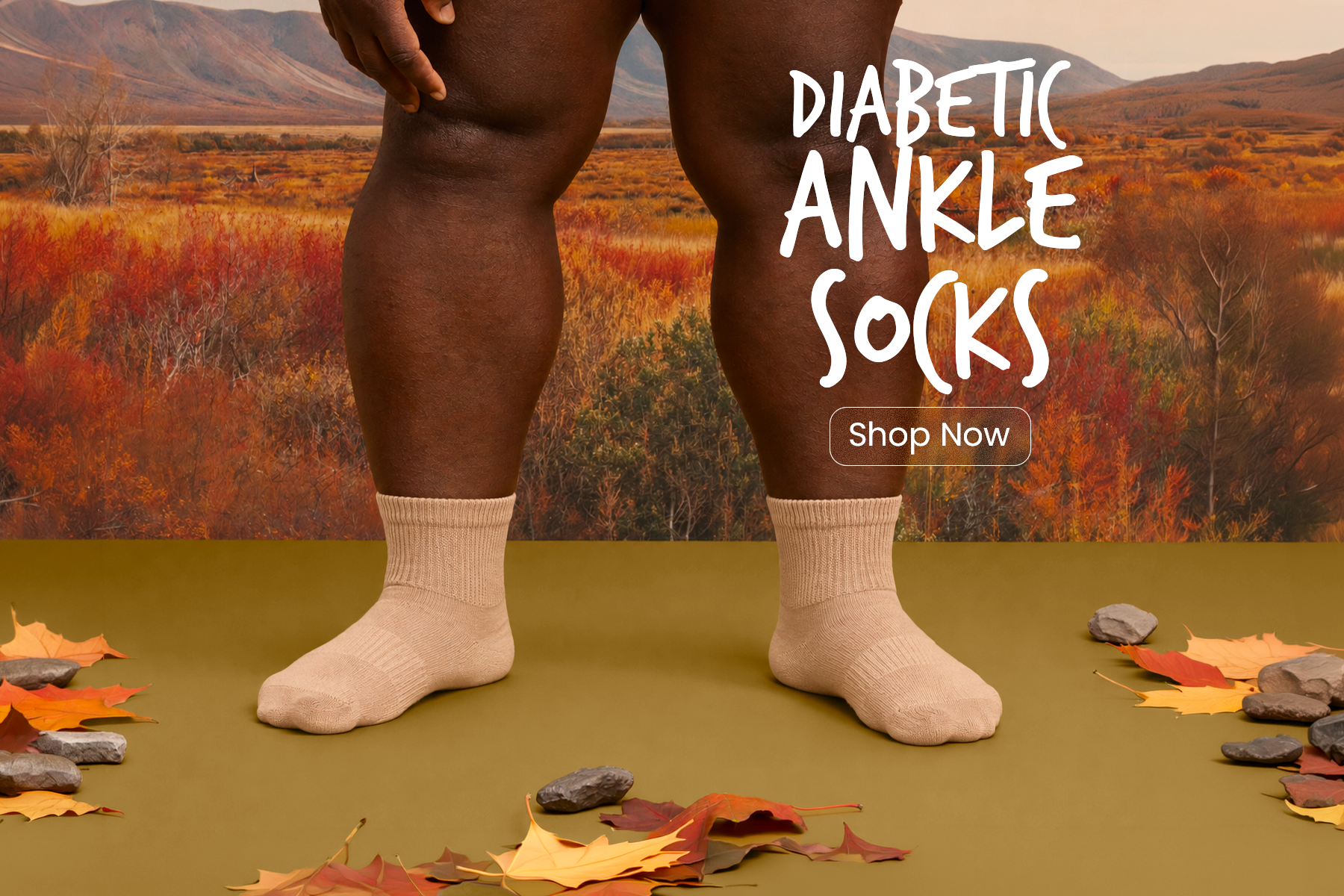 Warm cotton diabetic ankle socks for women in cozy fall colors