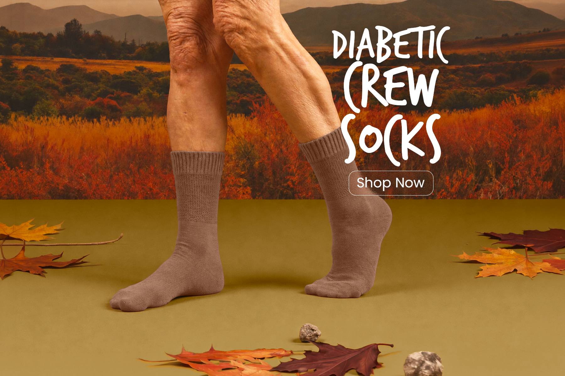 Seamless toe diabetic crew socks for women perfect for cool autumn weather