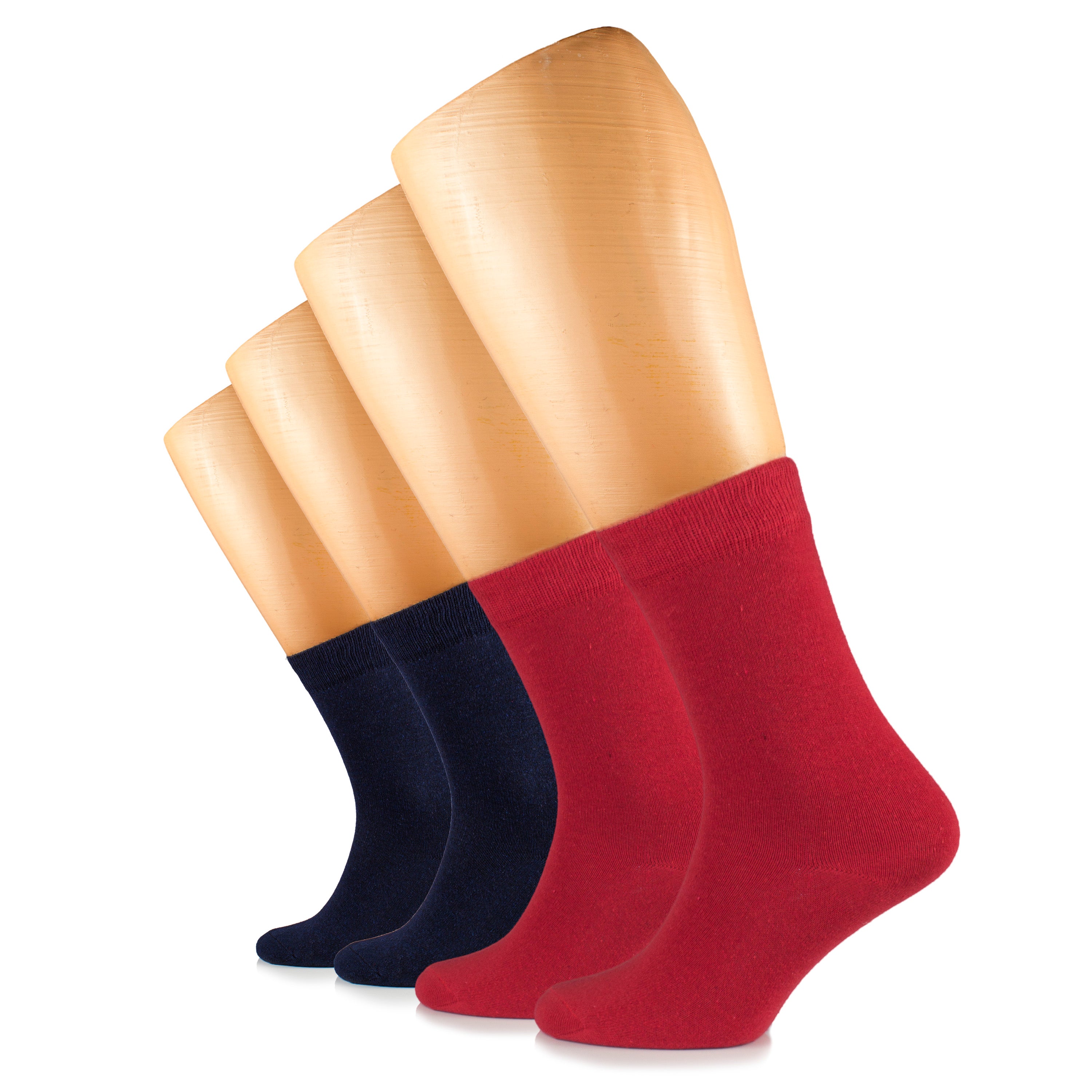 Casual Women's Cotton Dress Crew Socks, 4 Pairs