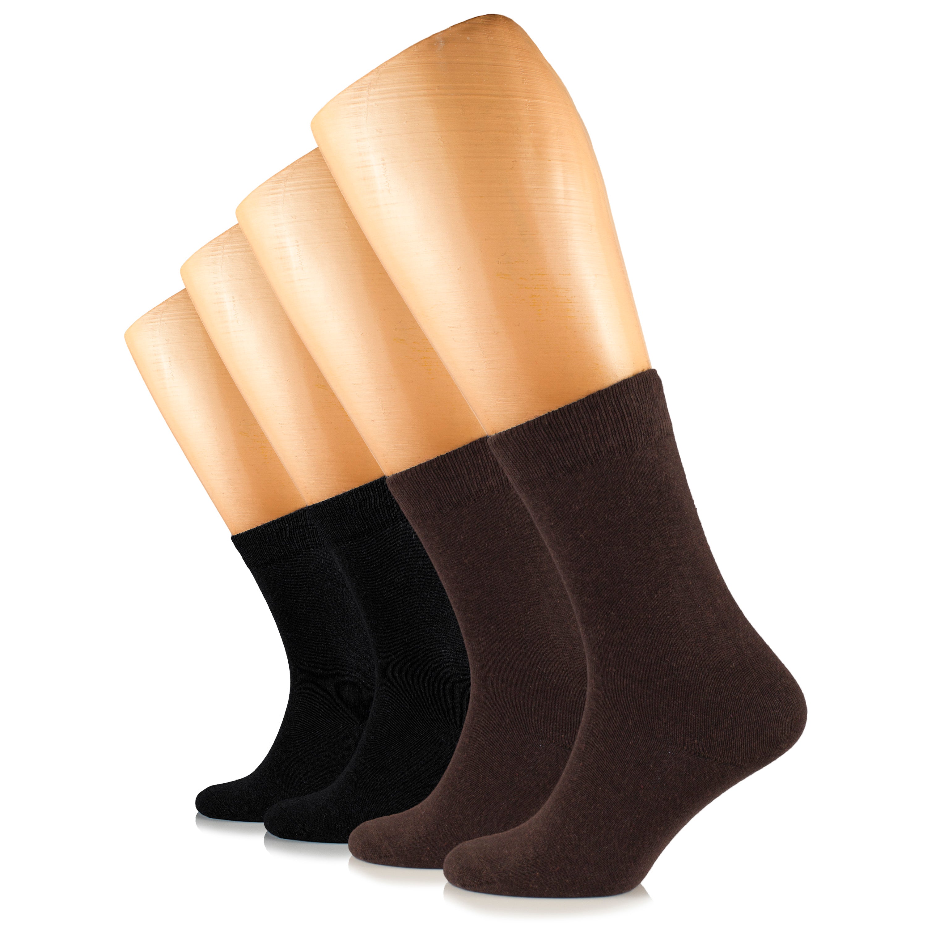 Casual Women's Cotton Dress Crew Socks, 4 Pairs