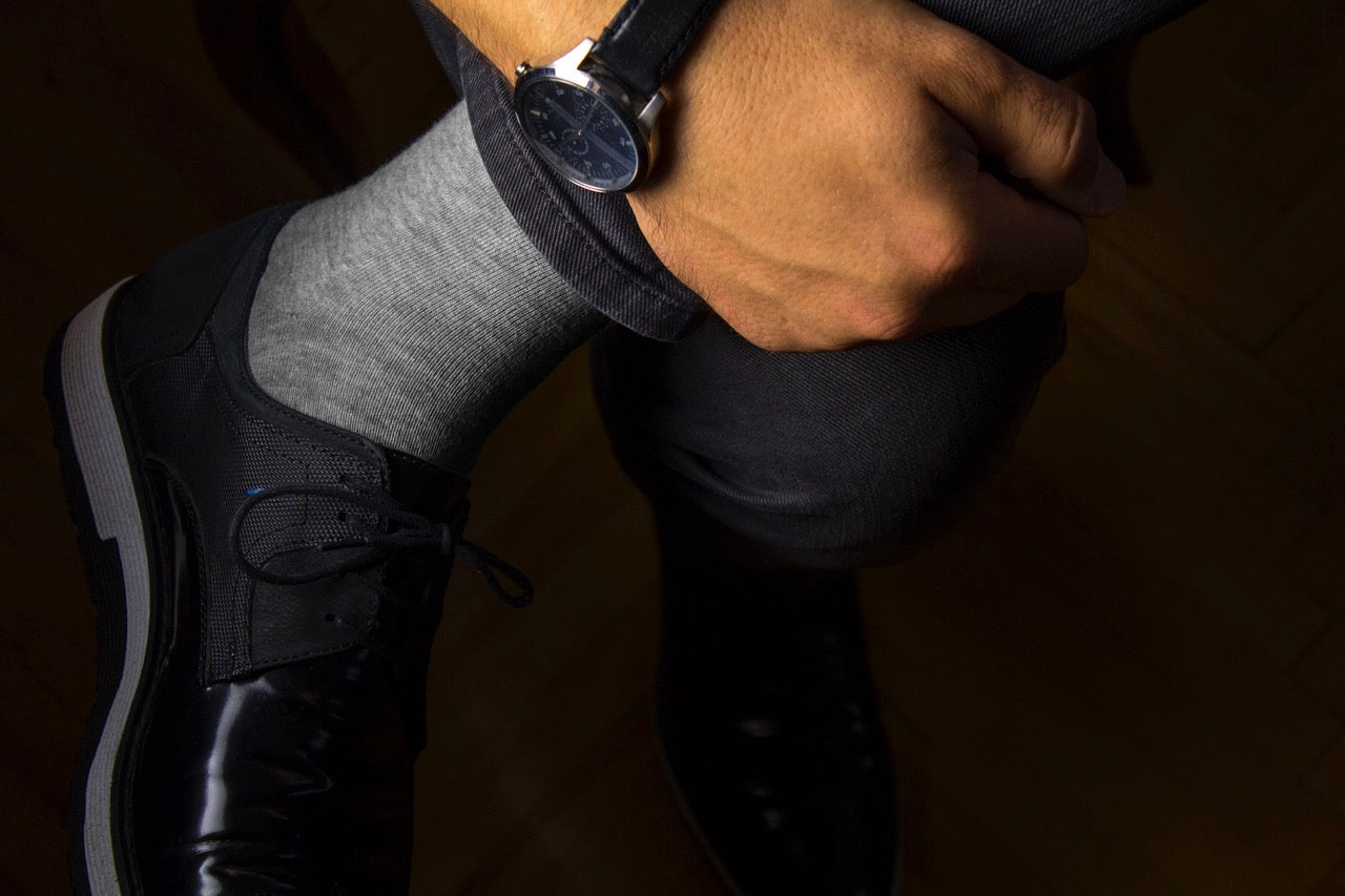 Men's Cotton Dress Seamless Toe Business Crew Socks with Gift Box, 4 Pairs