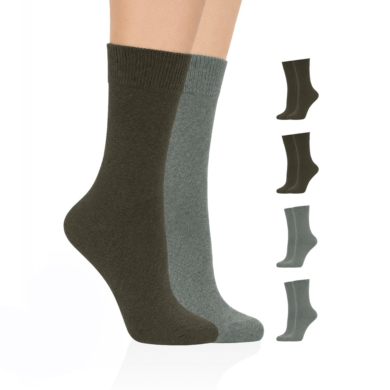 Hugh Ugoli Casual Women's Cotton Dress Crew Socks, 4 Pairs Assorted 5