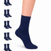 Navy blue socks displayed on a white background with additional pairs shown below.