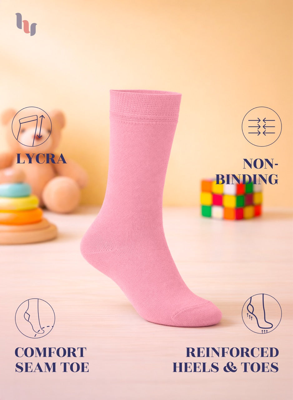 Pink sock with features highlighted on a light background