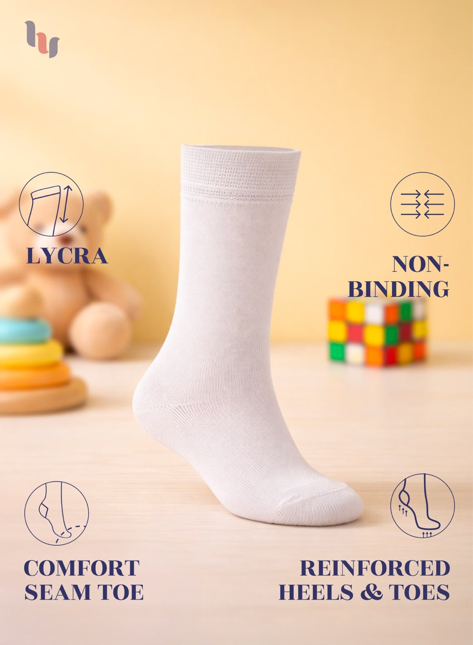White sock with features highlighted on a light background