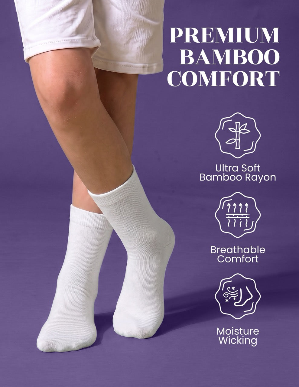 Hugh Ugoli Cotton Dress Crew Socks for Kids, 3 Pairs in Black/White/Red