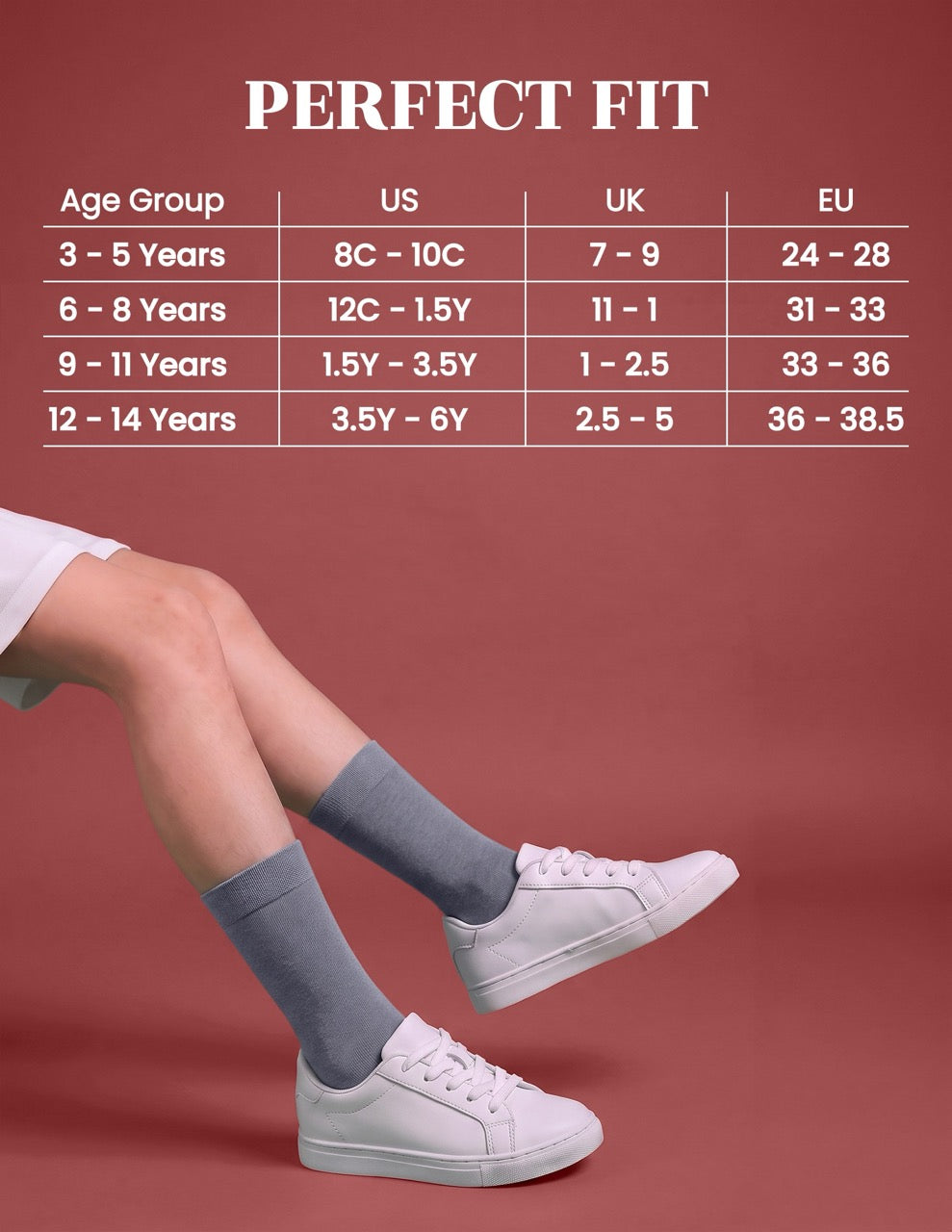 Hugh Ugoli Cotton Dress Crew Socks for Kids, 3 Pairs in Grey/Navy Blue/White
