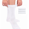 Hugh Ugoli Cotton Dress Crew Socks for Kids, 3 Pairs in White