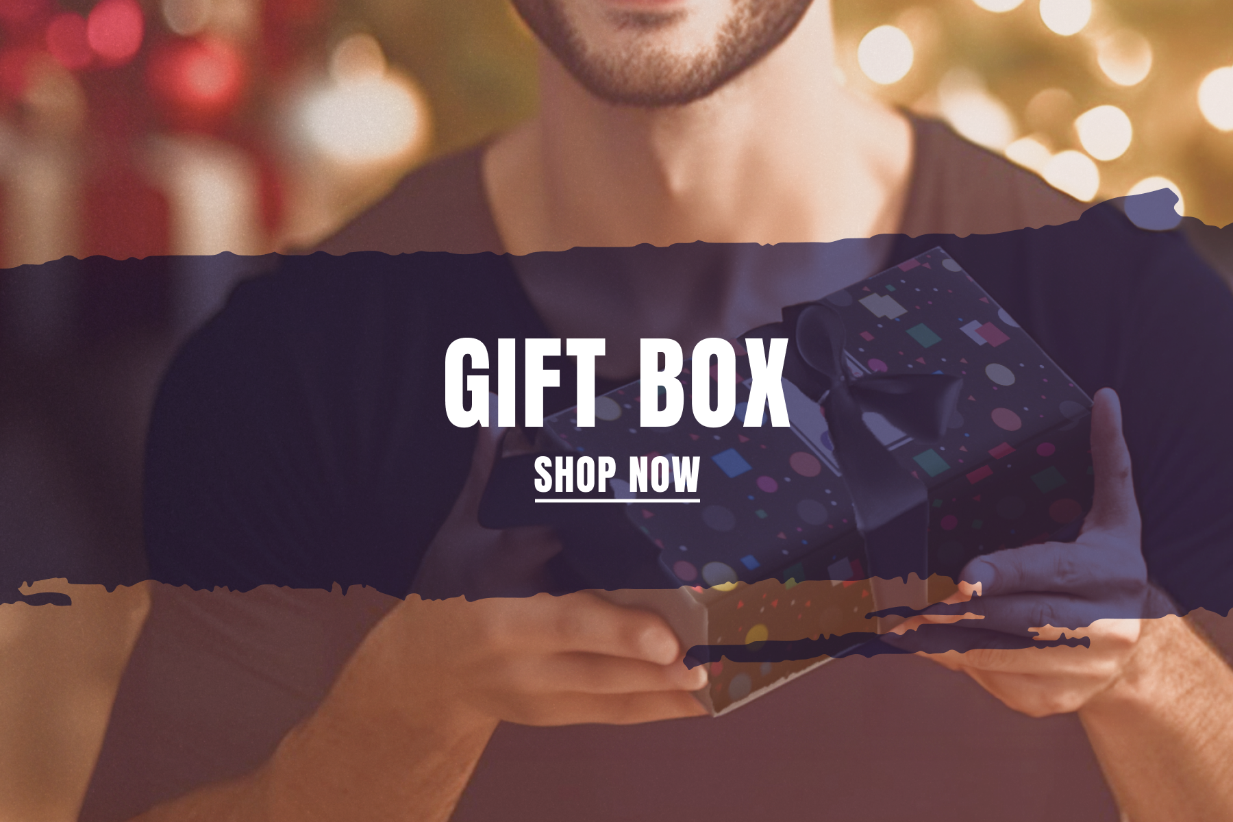 Hugh Ugoli - Socks with Gift Box - Man holding a Hugh Ugoli gift box with socks, representing a ready-to-gift sock set for holidays, special occasions, and seasonal gifting