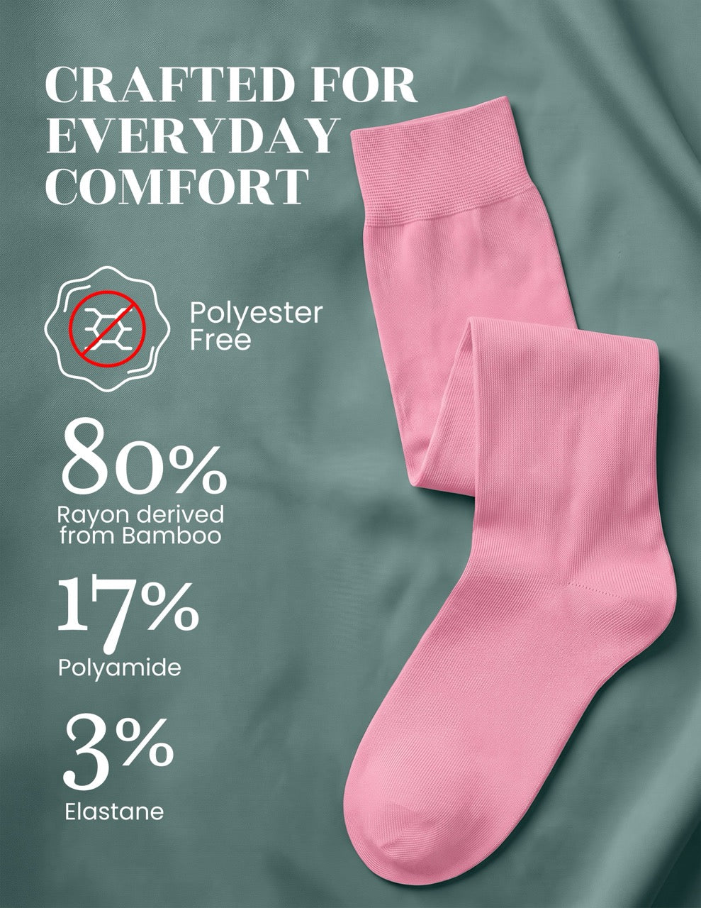 Hugh Ugoli Kids' Bamboo School Knee-High Socks, 3 Pairs in Pink