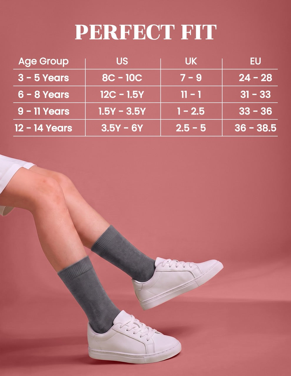 Hugh Ugoli Kids' Dress Crew Bamboo Socks: Comfort & Style, 5 Pairs in Gray