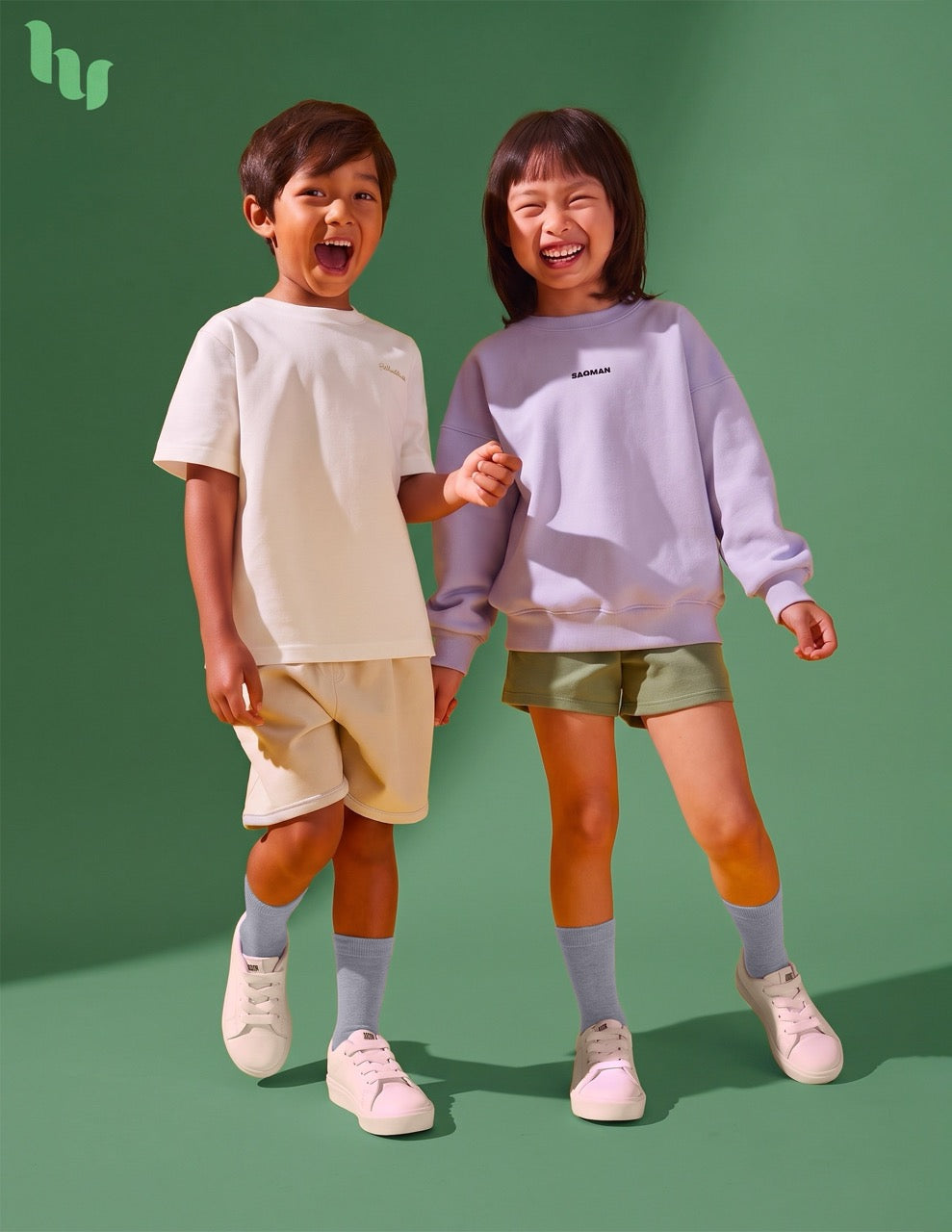 Hugh Ugoli Kids' Dress Crew Bamboo Socks: Comfort & Style, 5 Pairs in Light Gray