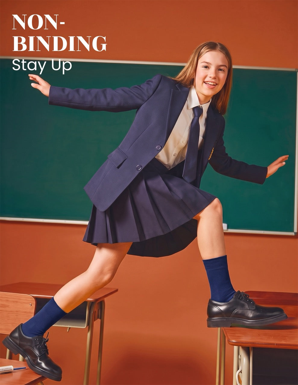 Hugh Ugoli Kids' Dress Crew Bamboo Socks: Comfort & Style, 5 Pairs in Navy Blue