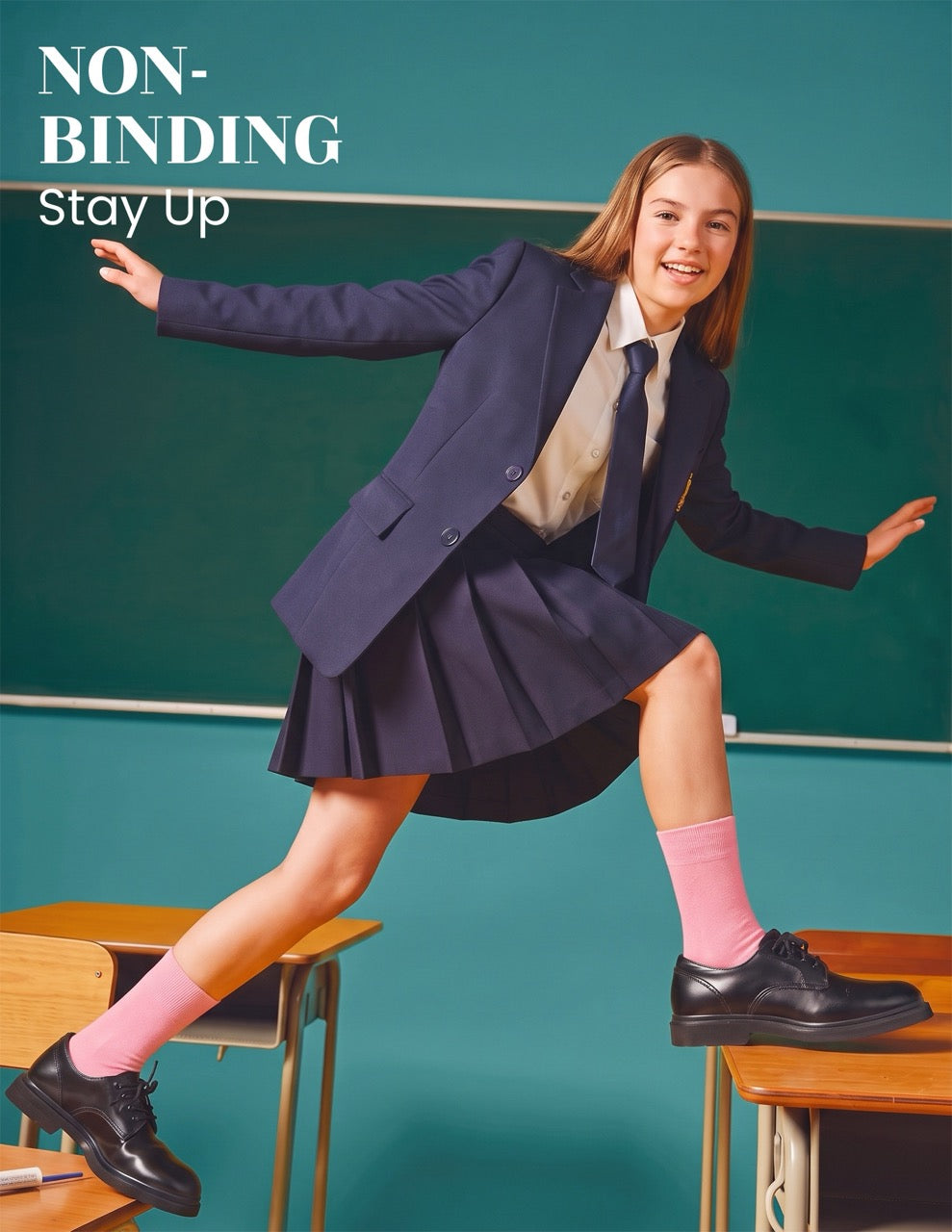 Hugh Ugoli Kids' Dress Crew Bamboo Socks: Comfort & Style, 5 Pairs in Pink