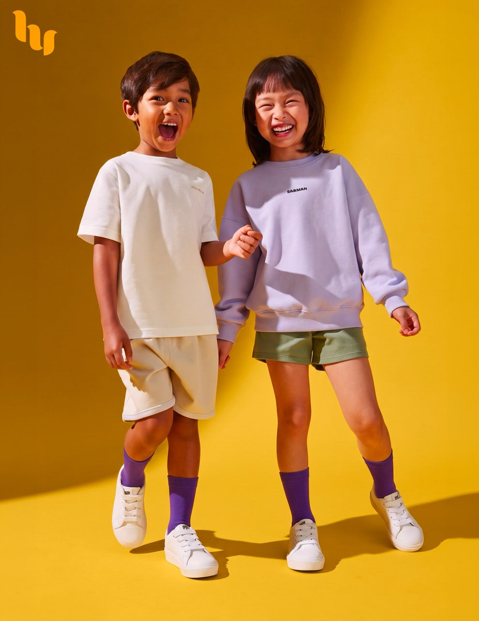 Hugh Ugoli Kids' Dress Crew Bamboo Socks: Comfort & Style, 5 Pairs in Purple