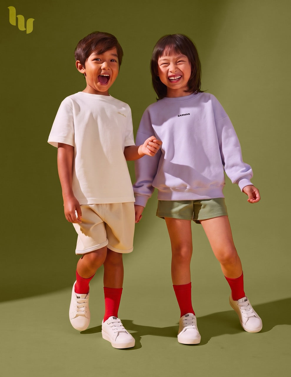 Hugh Ugoli Kids' Dress Crew Bamboo Socks: Comfort & Style, 5 Pairs in Red