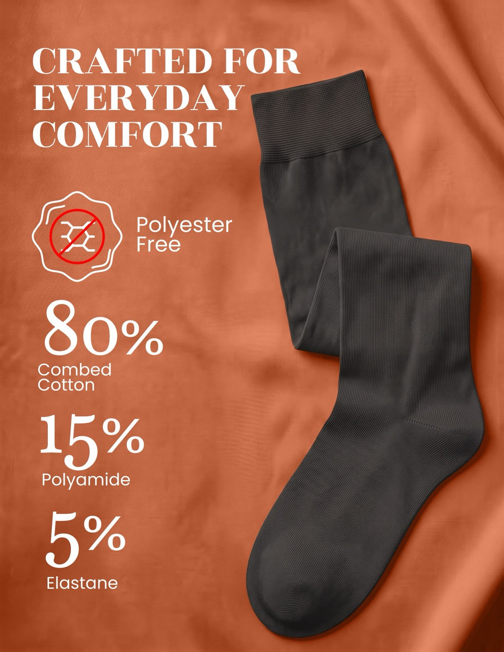 Hugh Ugoli Kids' Plain Cotton Dress Knee-High Socks, 4 Pairs in Dark Grey