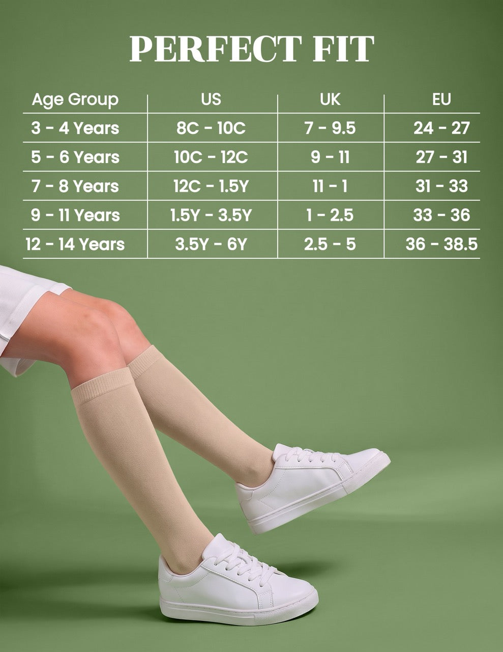 Hugh Ugoli Kids' Plain Cotton Dress Knee-High Socks, 4 Pairs in Light Beige