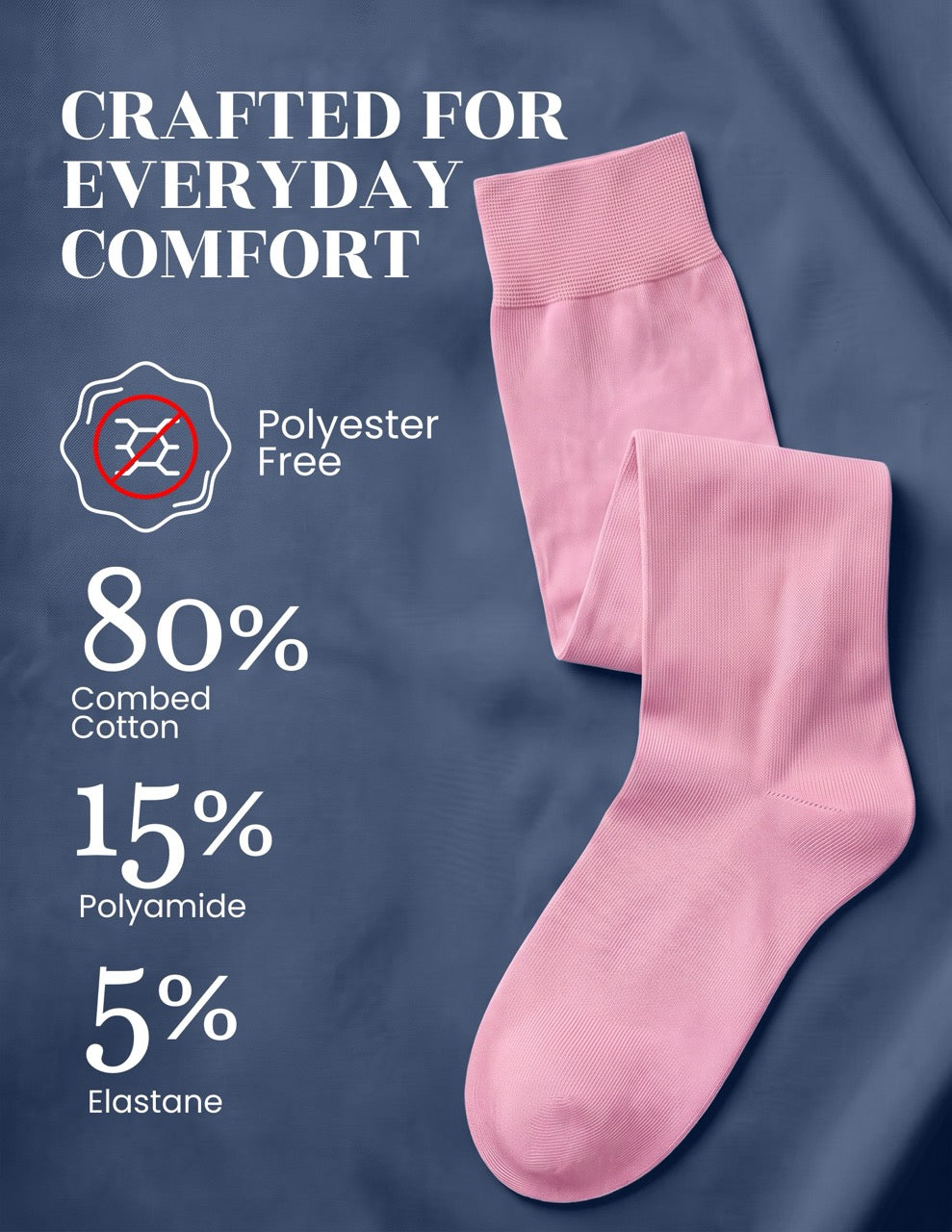 Hugh Ugoli Kids' Plain Cotton Dress Knee-High Socks, 4 Pairs in Pink