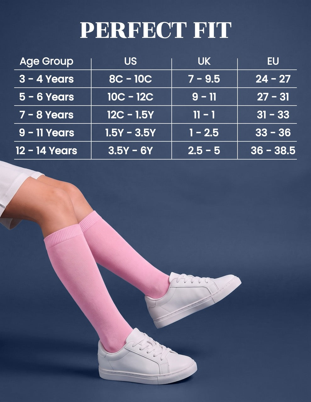 Hugh Ugoli Kids' Plain Cotton Dress Knee-High Socks, 4 Pairs in Pink
