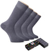 Set of gray socks with a black box featuring colorful polka dots on a white background