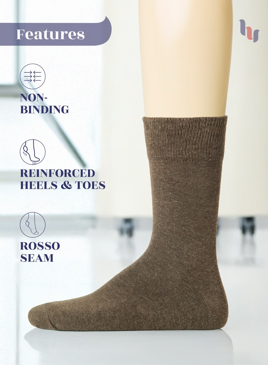 Chestnut sock on a blurred background with feature text overlay