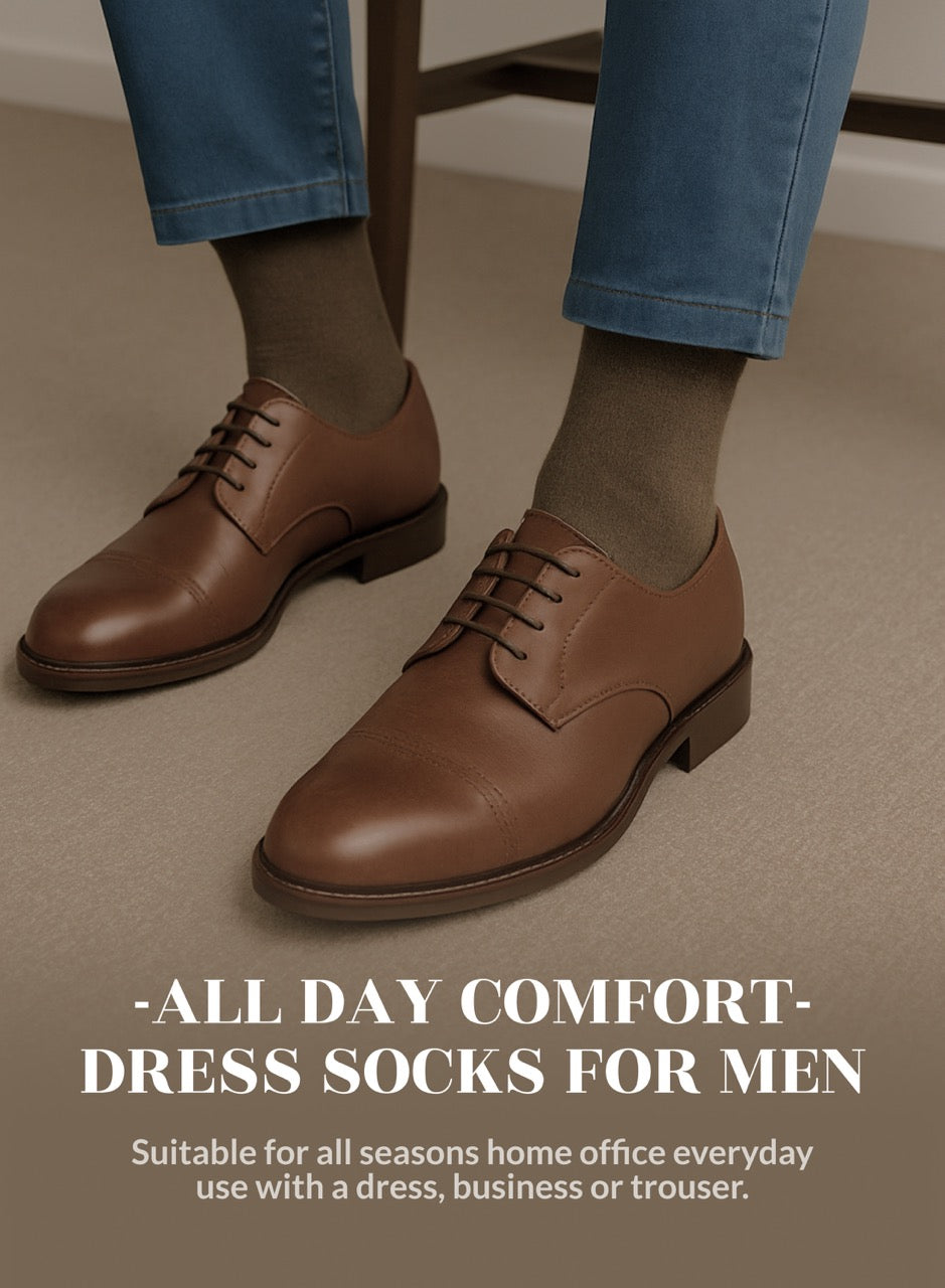 Hugh Ugoli Mens Cotton Dress Socks | Plain Colors, Regular Fit, Crew, Casual Socks