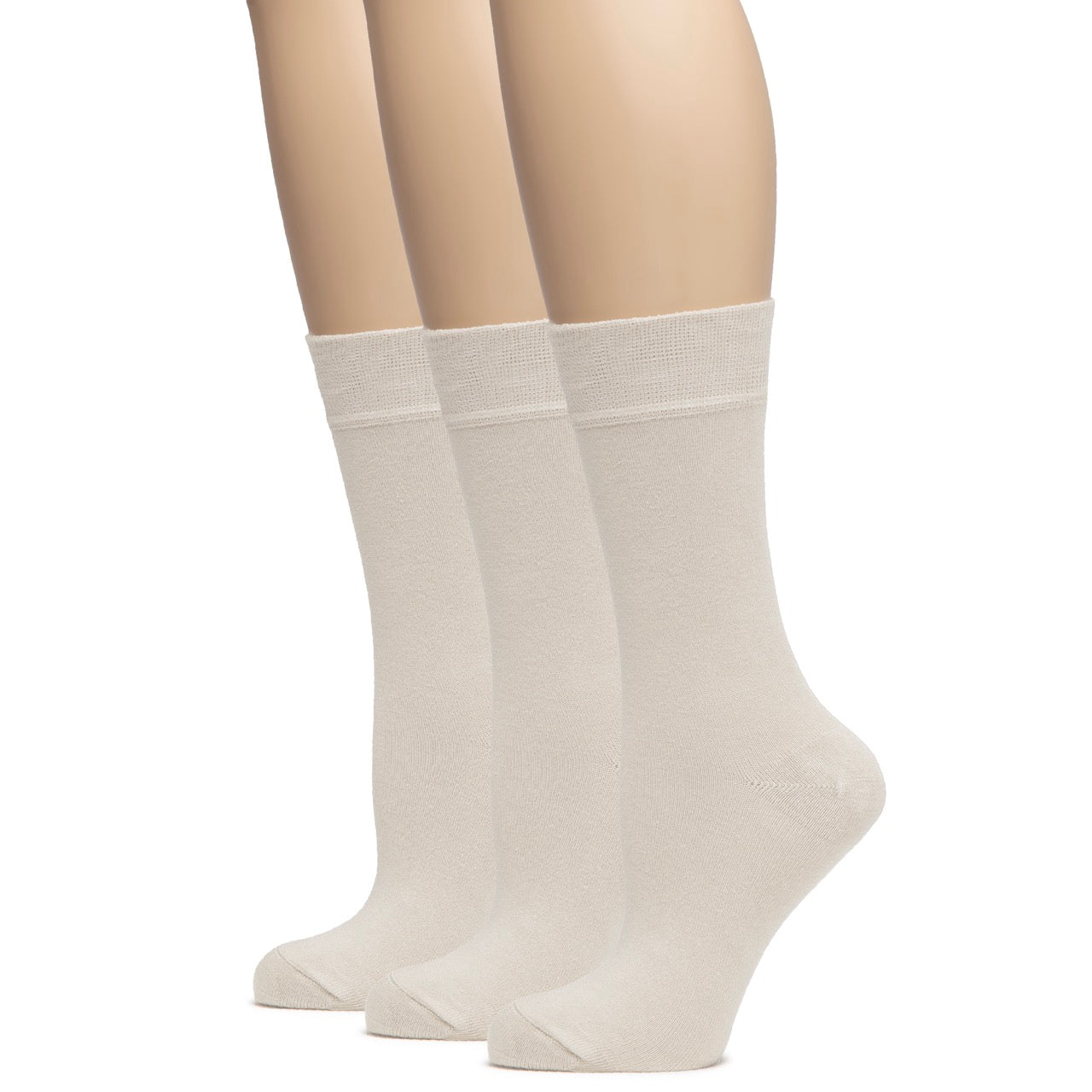 Light Beige socks worn by a person on a white background