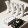 Hugh Ugoli Women's Bamboo Dress Crew Socks, 3 Pairs in White