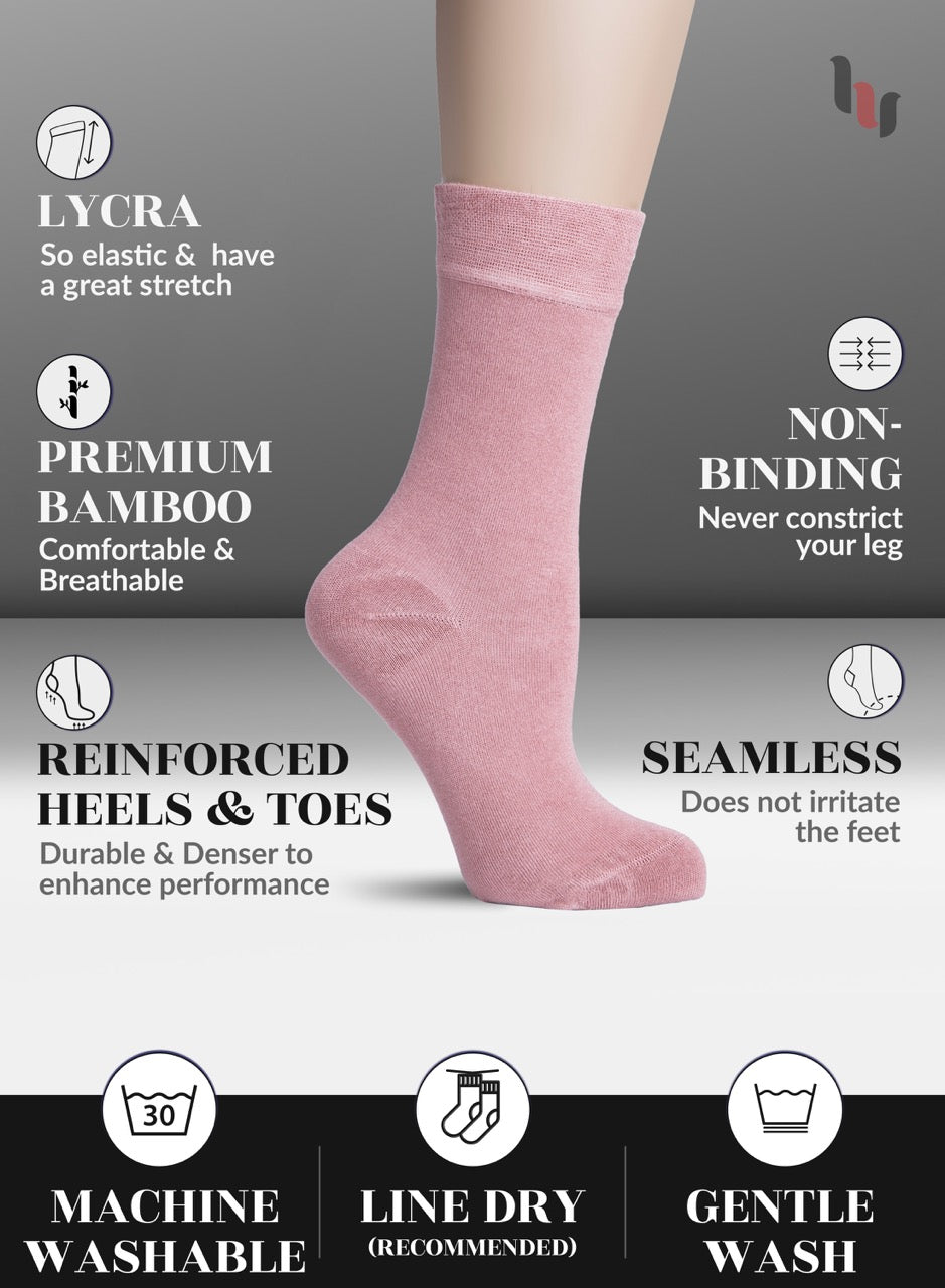 Rose Cloud  sock with features listed on a gray background