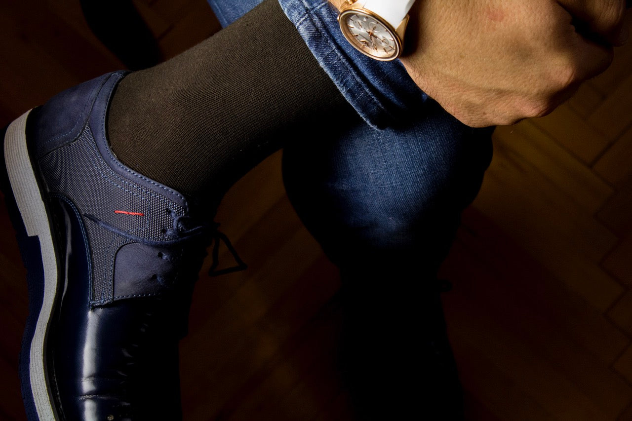 Men's Cotton Dress Seamless Toe Business Crew Socks with Gift Box, 4 Pairs