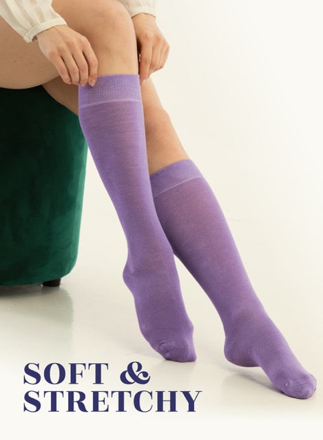 Knee-High Bamboo Dress Socks for Women, 4 Pairs