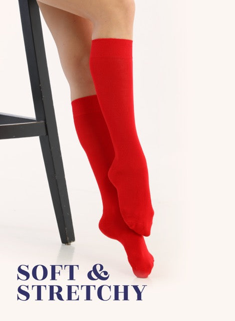 Knee-High Bamboo Dress Socks for Women, 4 Pairs
