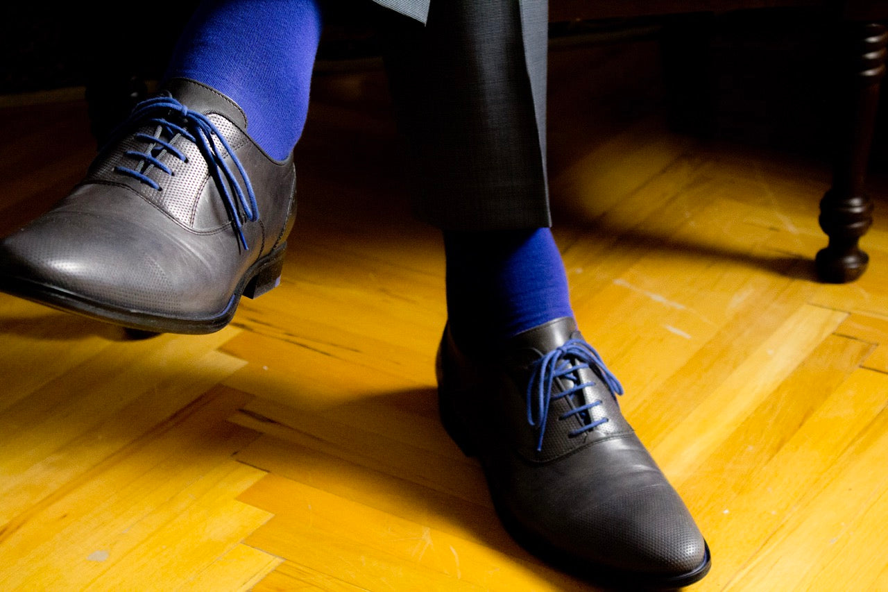 Men's Cotton Dress Seamless Toe Business Crew Socks with Gift Box, 4 Pairs