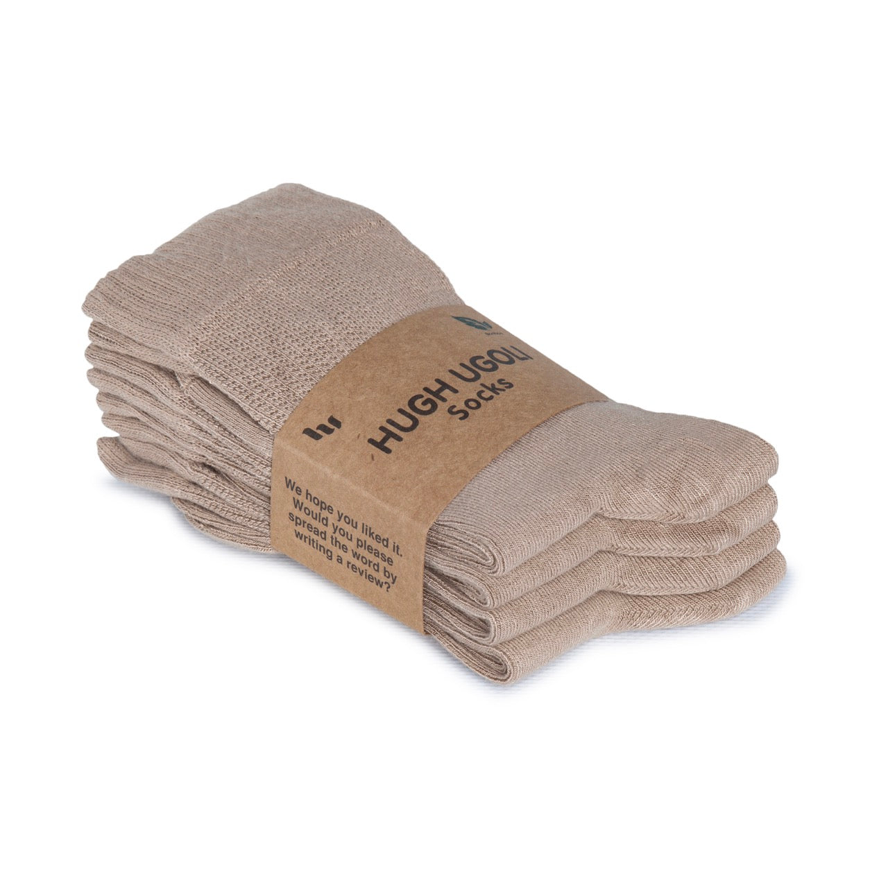 Women's Bamboo Diabetic Crew Thin Socks, 4 Pairs | Beige