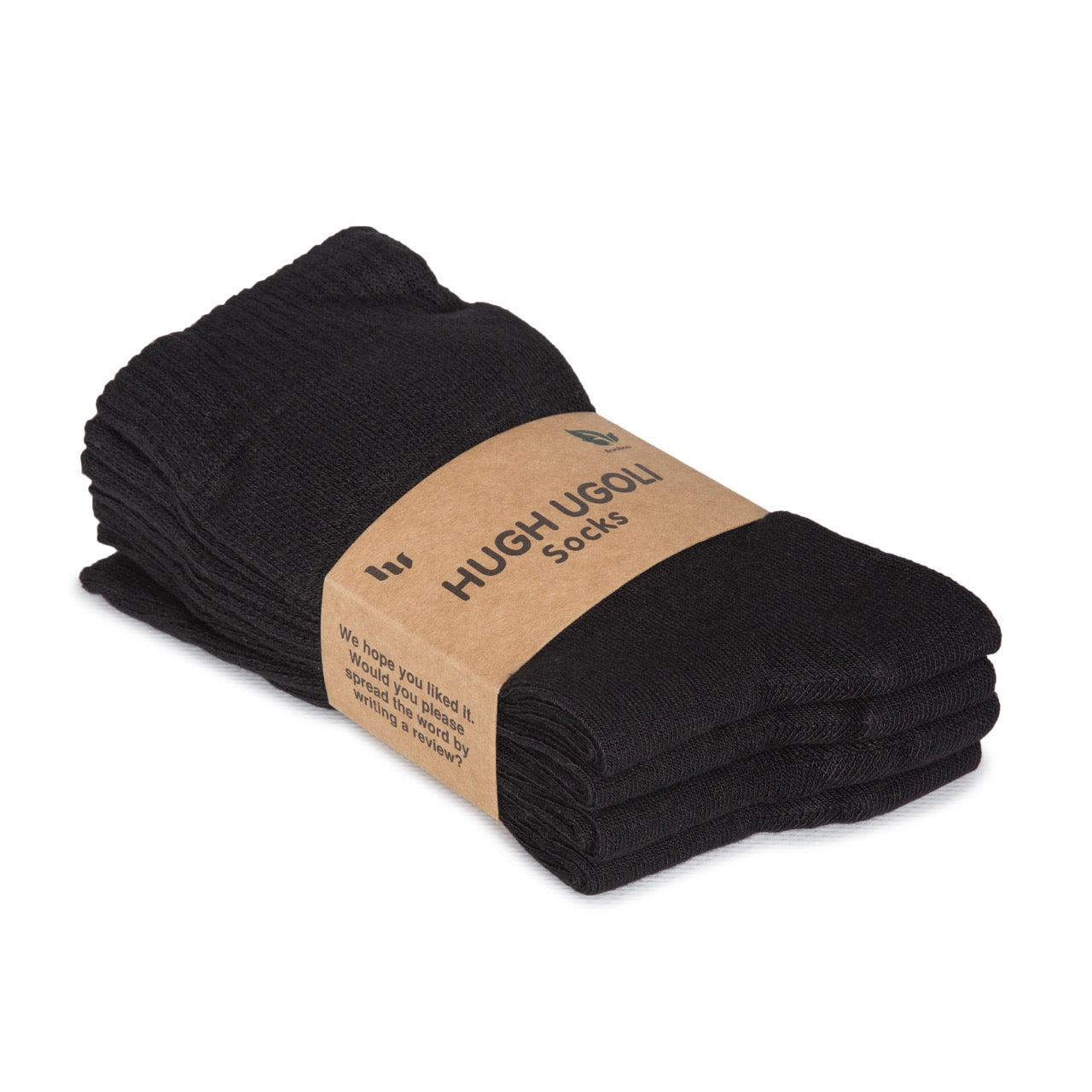 Women's Bamboo Diabetic Crew Thin Socks, 4 Pairs | Black