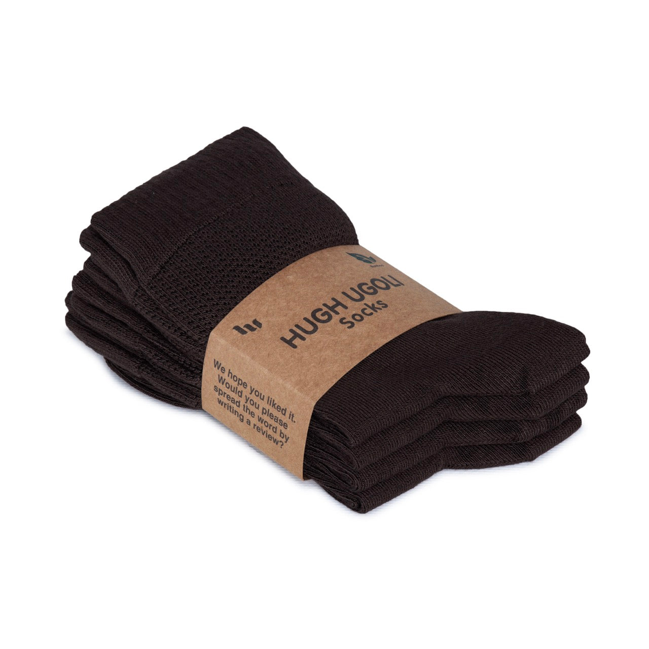 Women's Bamboo Diabetic Crew Thin Socks, 4 Pairs | Dark Brown