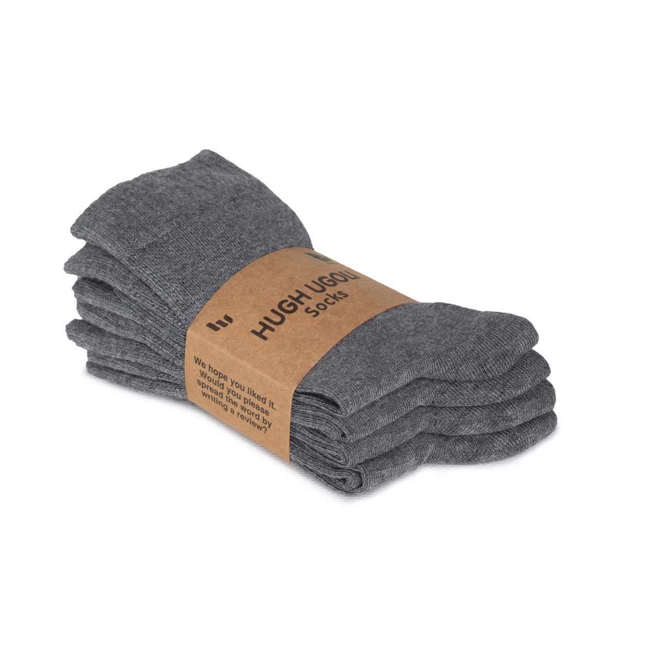Women's Bamboo Diabetic Crew Thin Socks, 4 Pairs | Melange Gray
