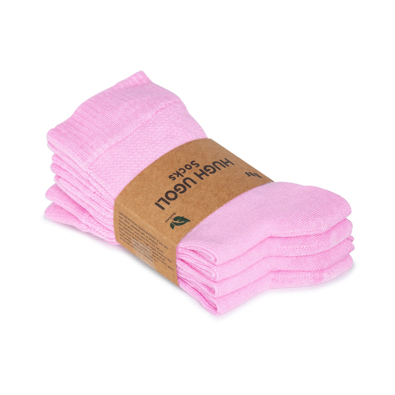 Women's Bamboo Diabetic Crew Thin Socks, 4 Pairs | Pink