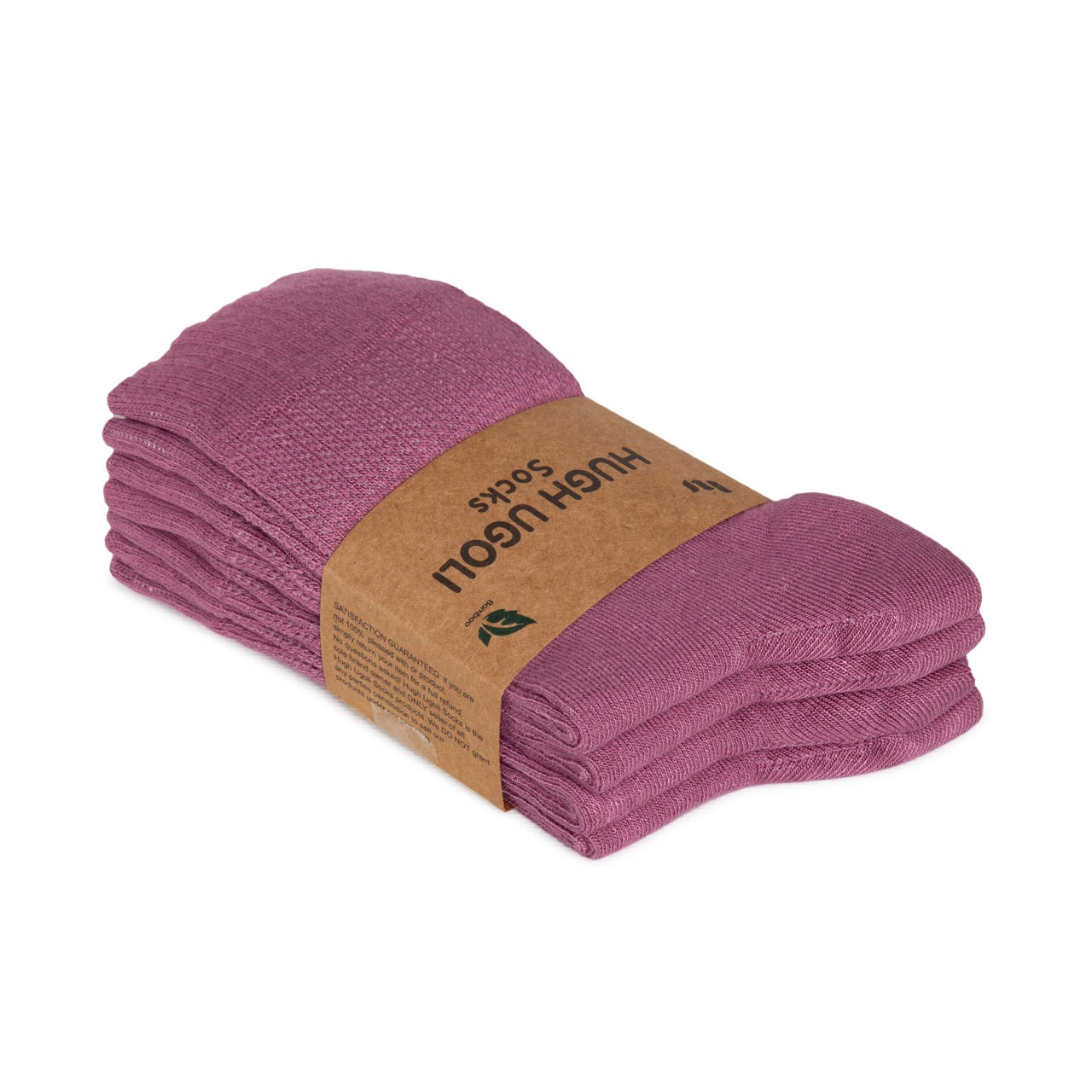Women's Bamboo Diabetic Crew Thin Socks, 4 Pairs | Rose Wood