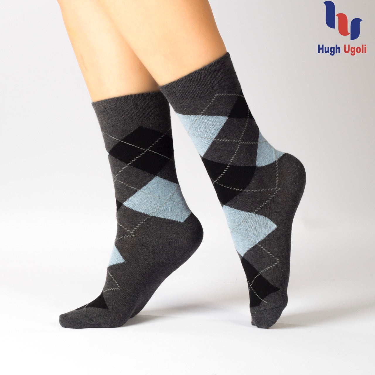 Colorful Cotton Dress Crew Argyle Socks for Women, 4 Pairs