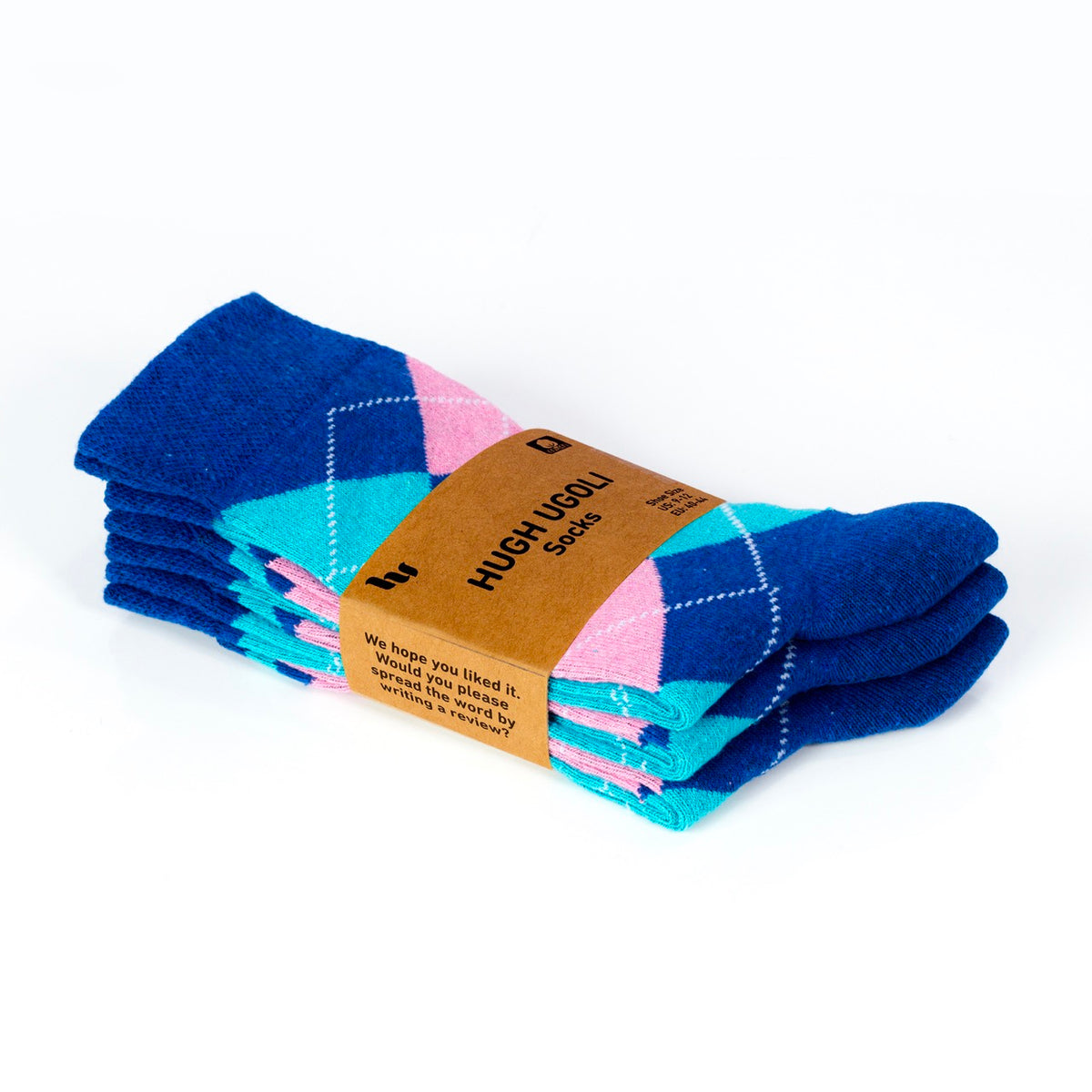 Colorful Cotton Dress Crew Argyle Socks for Women, 4 Pairs