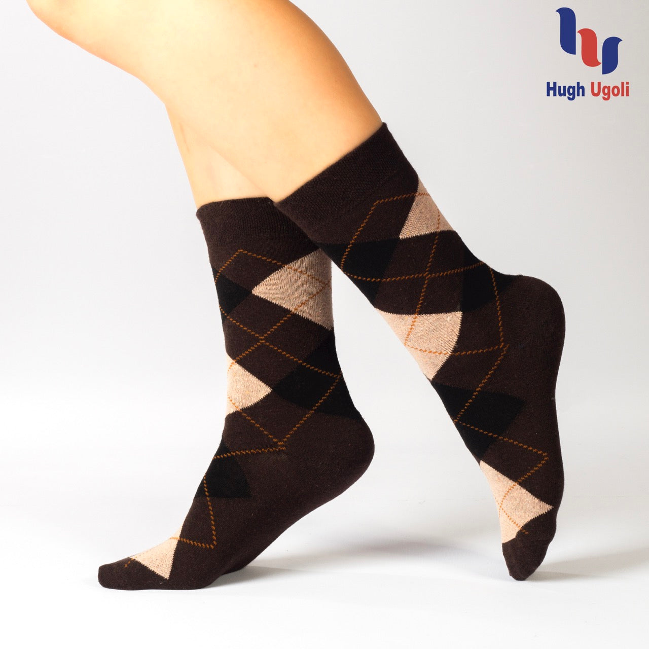 Colorful Cotton Dress Crew Argyle Socks for Women, 4 Pairs
