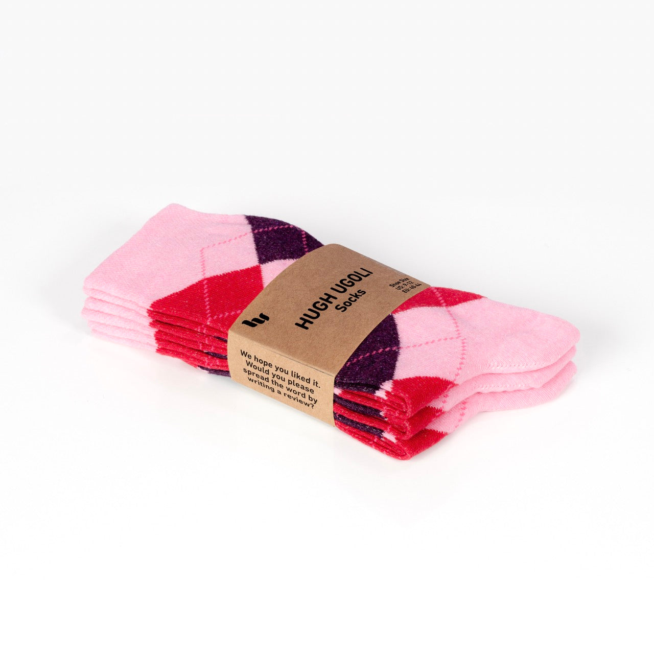 Colorful Cotton Dress Crew Argyle Socks for Women, 4 Pairs