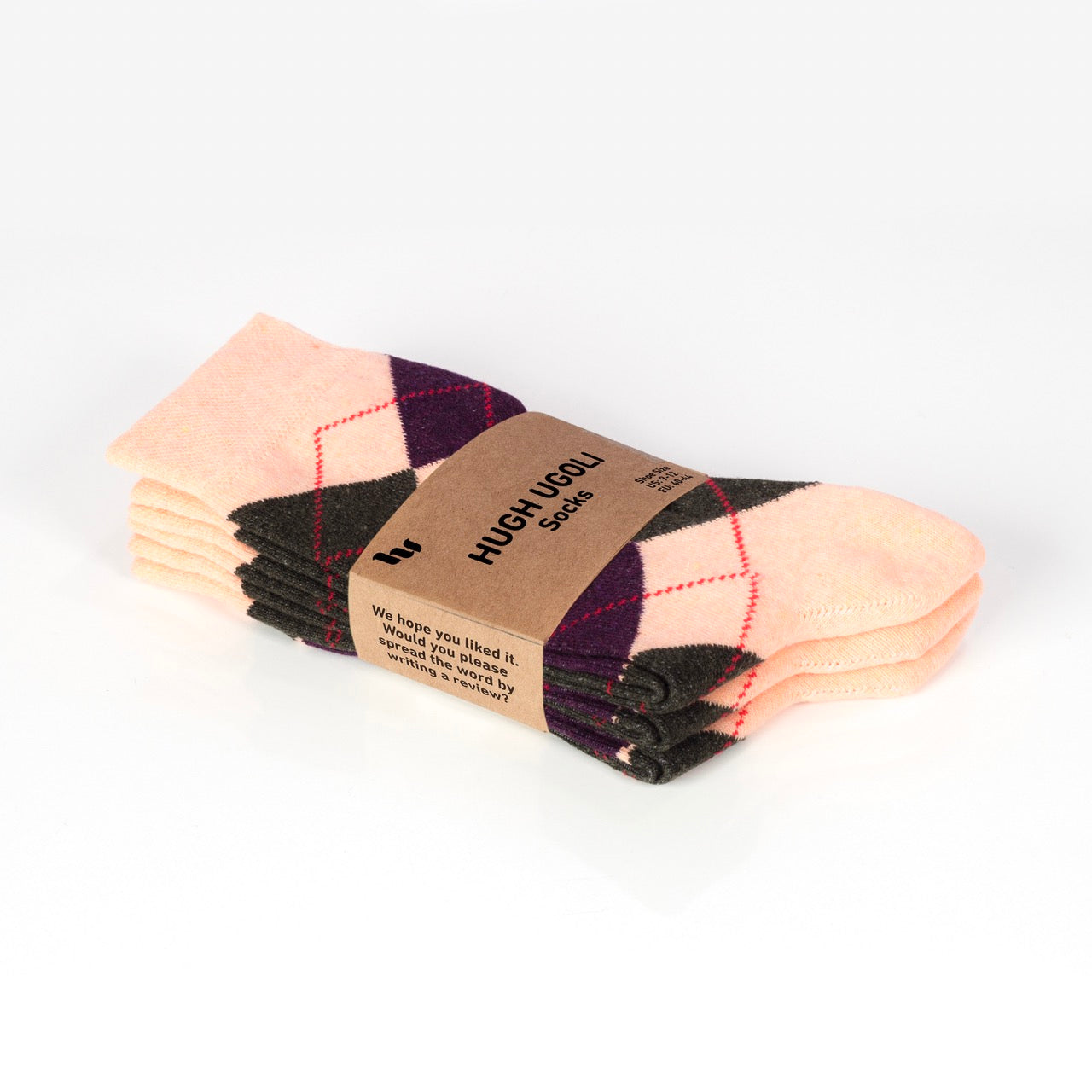 Colorful Cotton Dress Crew Argyle Socks for Women, 4 Pairs