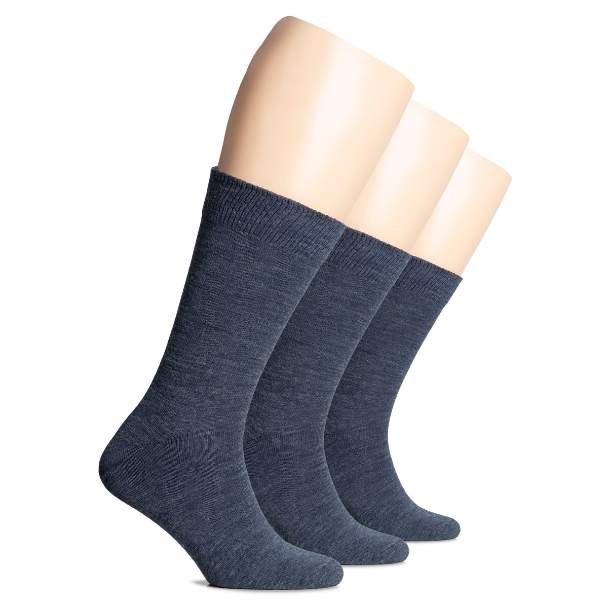 Hugh Ugoli Women's Wool Crew Socks, Warm, Soft, 3 Pairs | Shoe Size: 9-12 | Amethyst Purple