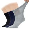 A trio of Men's Diabetic Ankle Socks in varying colors, perfect for those with sensitive feet.