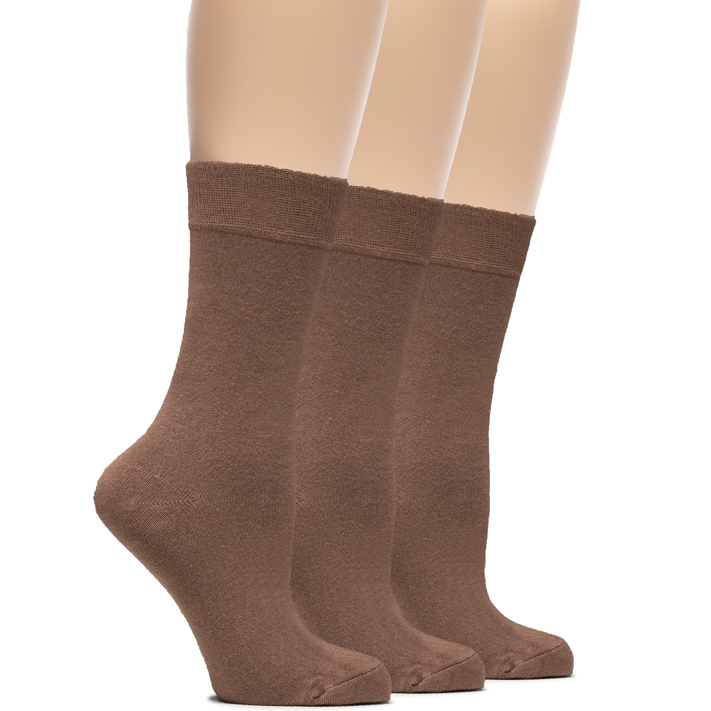 Women's Bamboo Dress Crew Socks, 3 Pairs