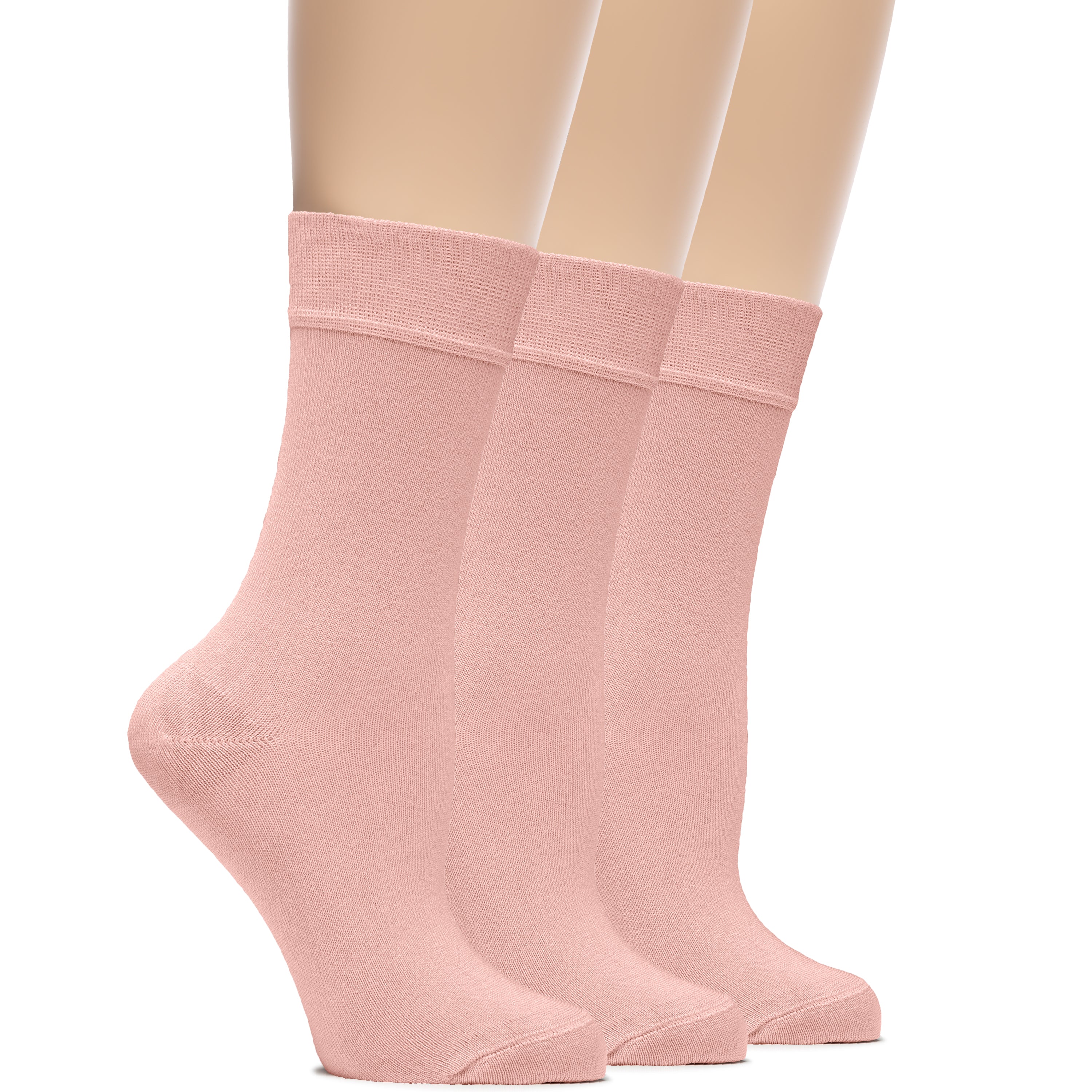 Women's Bamboo Dress Crew Socks, 3 Pairs
