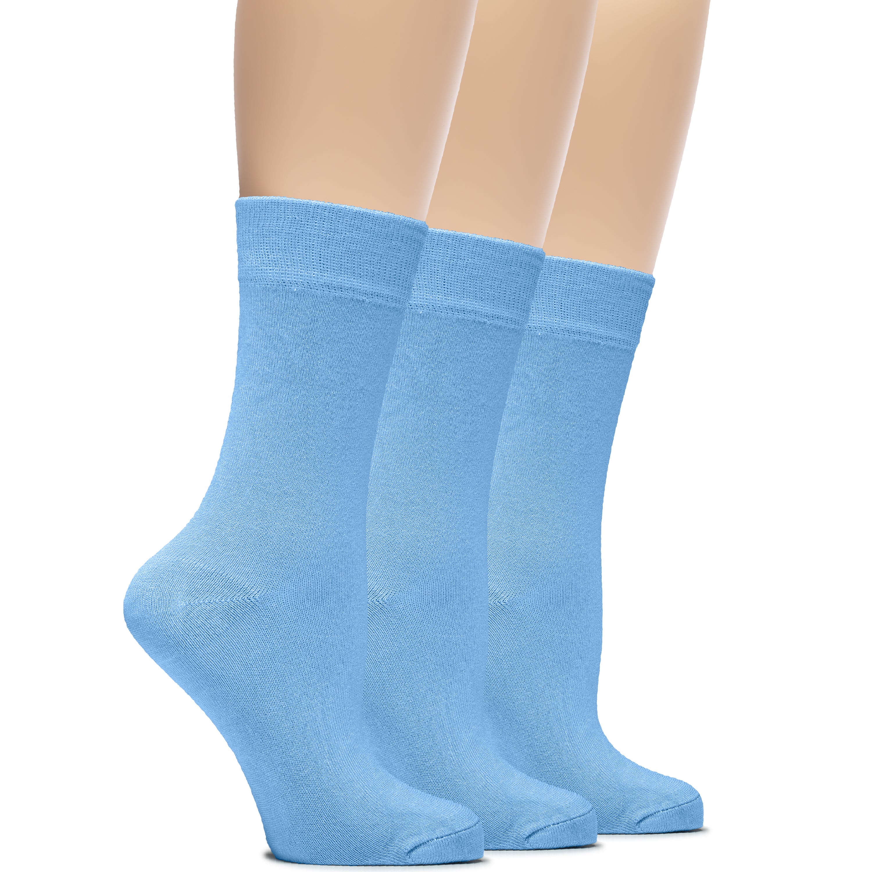 Women's Bamboo Dress Crew Socks, 3 Pairs